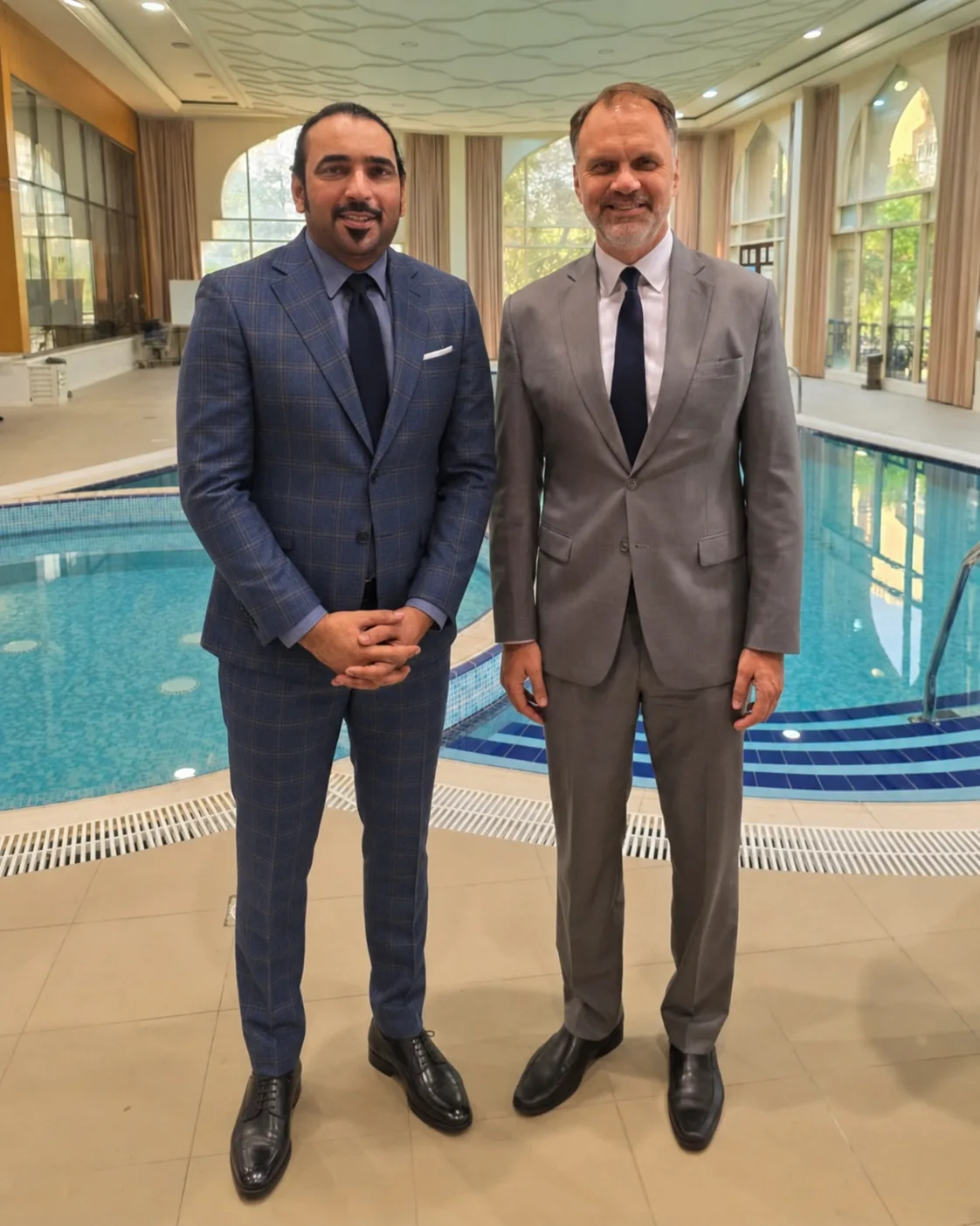 Syed Mudassar Khushnood with H.E. Robert Raines, U.S. Consul General in Dubai, during a meeting in Sharjah, UAE.
