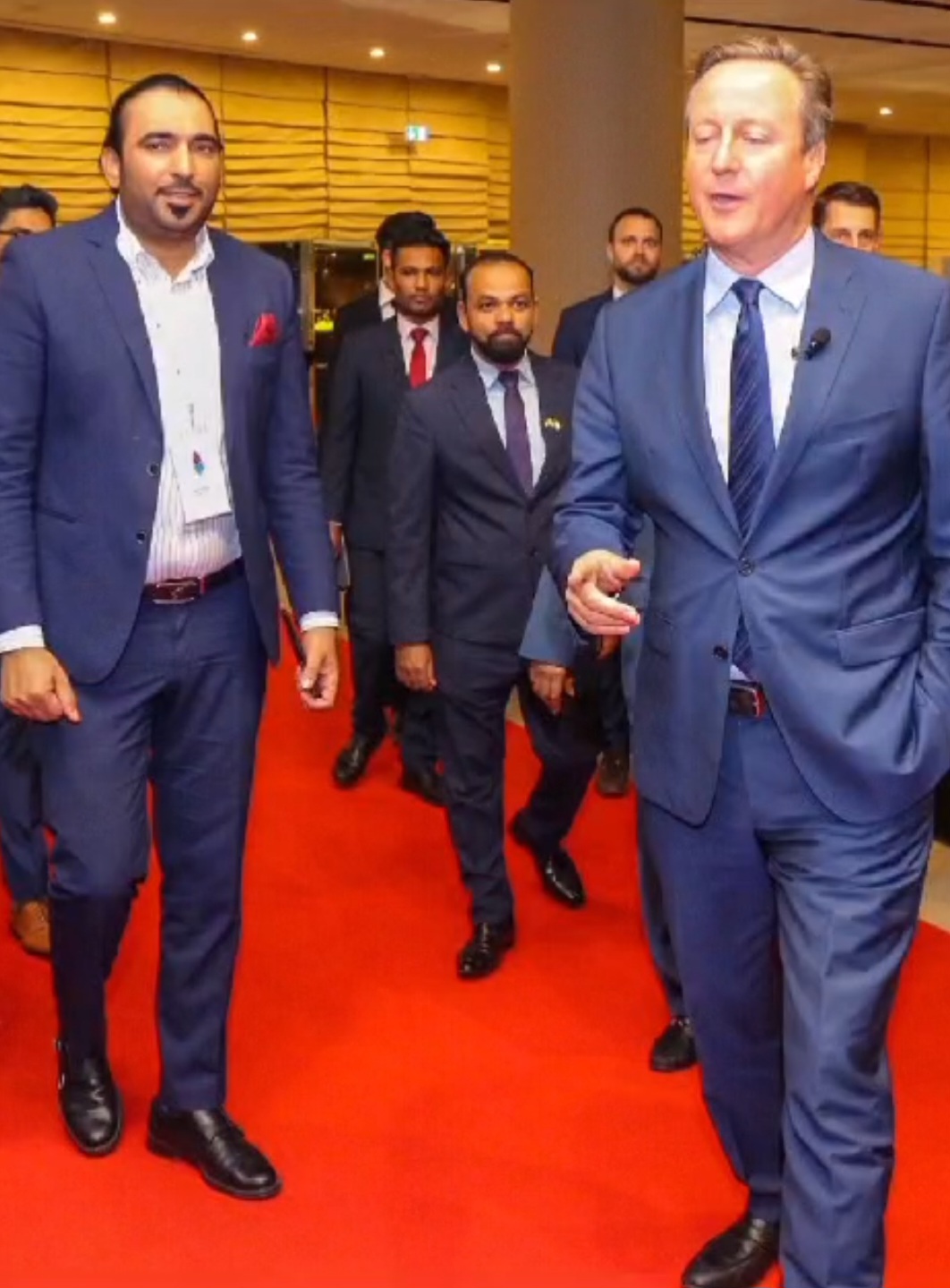 Syed Mudassar Khushnood with Rt Hon David Cameron, former UK Prime Minister