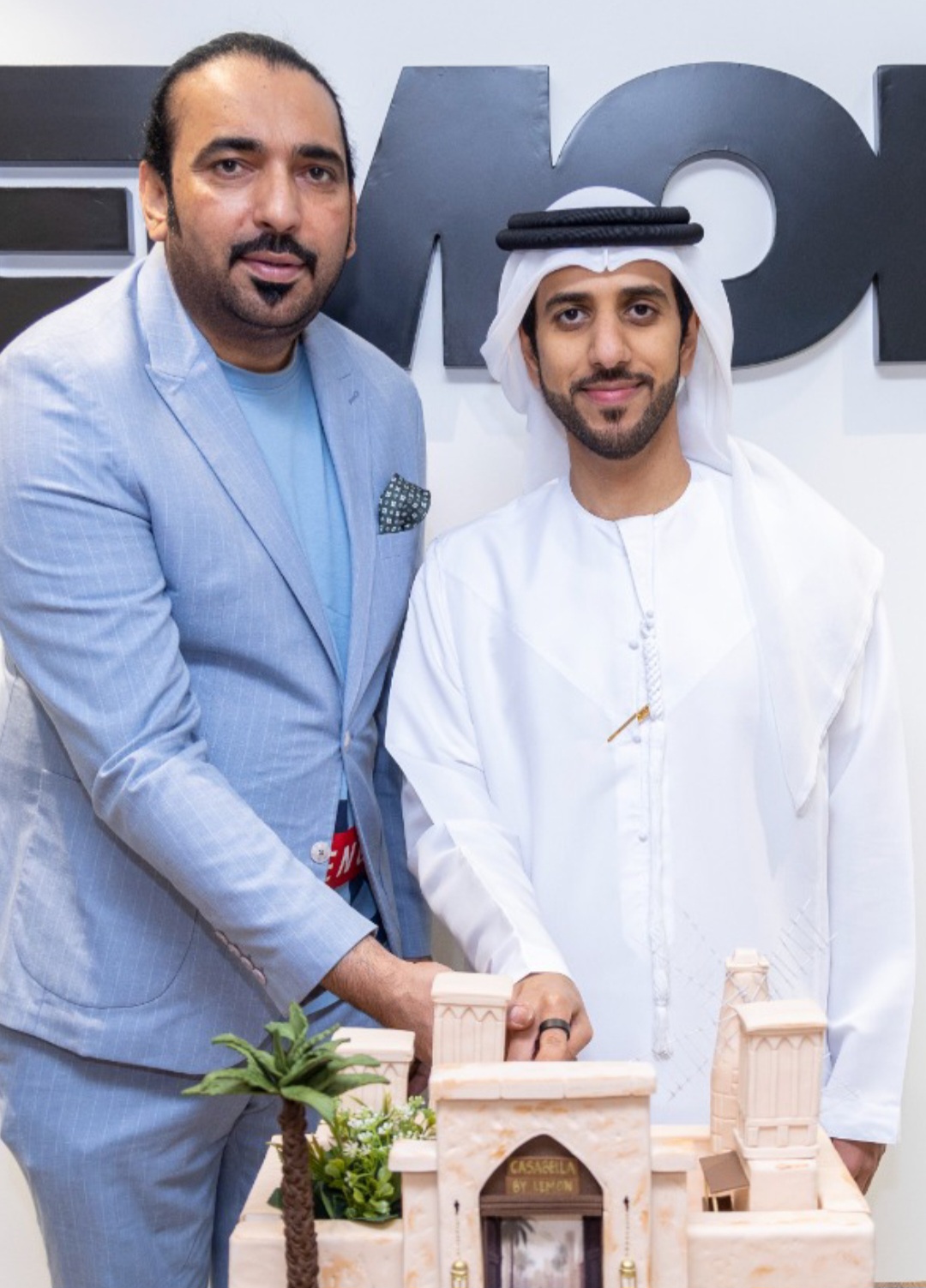 Syed Mudassar Khushnood with an Emirati dignitary